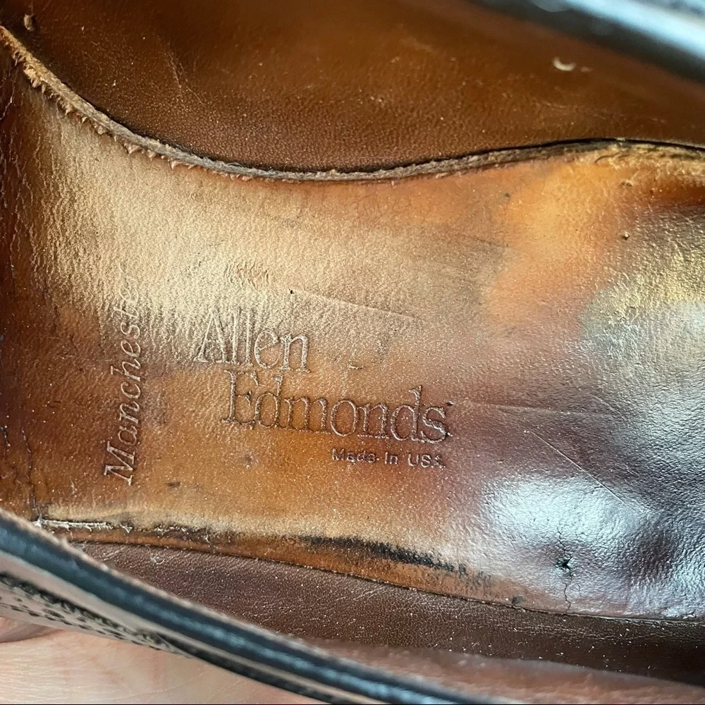 𝅺Allen Edmonds Manchester 8507 Black Dress Shoes Size 9.5 D